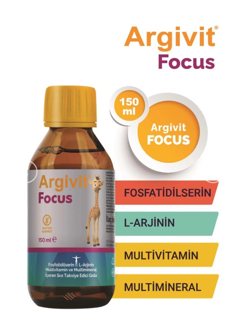 Argivit Focus Original Syrup for increasing height and supporting focus and energy.  Offer: 150ml + 150ml - Image 3